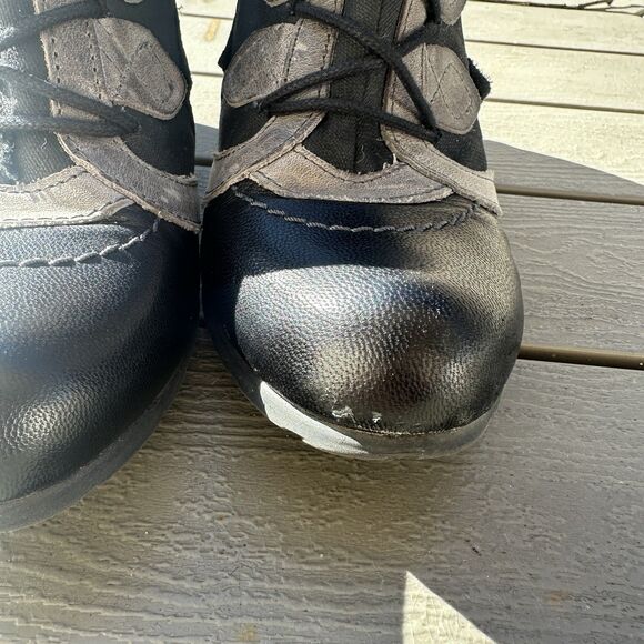 Dkode leather booties Black And Gray Sz 40/9 - Picture 2 of 9